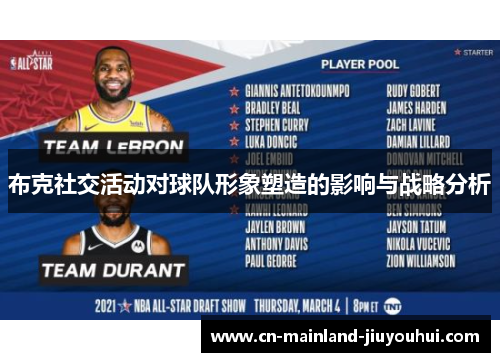 布克社交活动对球队形象塑造的影响与战略分析 布克社交活动对球队形象塑造的影响与战略分析